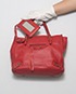 Mini Papier A4 Tote, £310, Handbags, Red, Leather, Front view